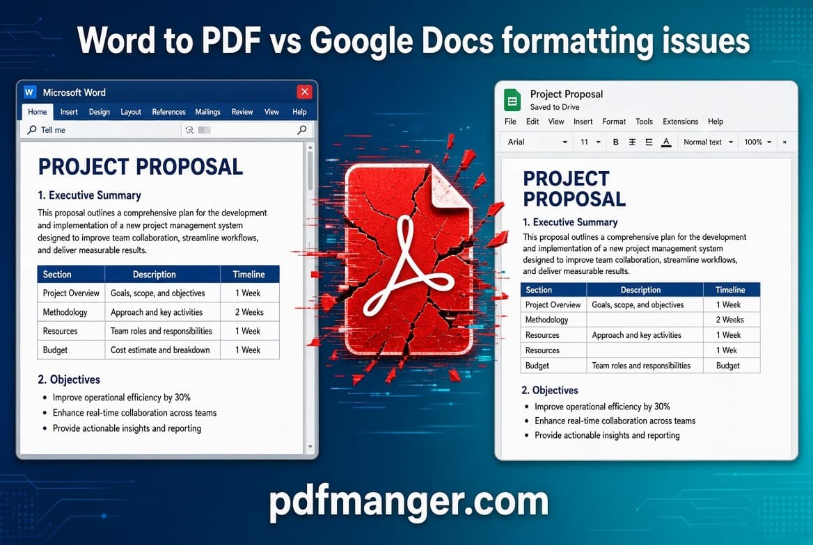 Word to PDF vs Google Docs: Why Formatting Breaks (And How to Actually Fix It in 2026)